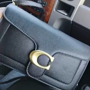Coach Black Crossbody Bag with Gold Accent